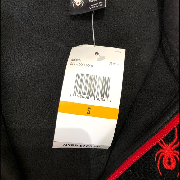 SPYDER jacket Men’s Small. NWT Red and black brand new. Zip up & zip pockets. - Picture 11 of 13
